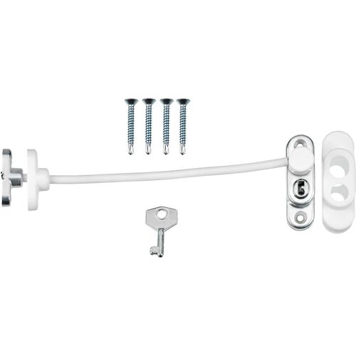 Оконный замок с тросом белый (1)