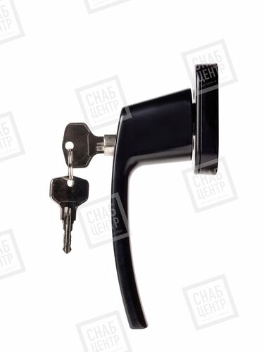 SC Ручка оконная с ключом черная  37 мм (RAL9005) #1