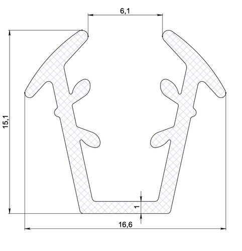Уплотнитель под стекло 5мм  (200м) #1