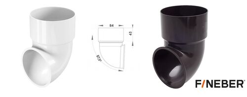 Сливное колено D80 Белый (1)