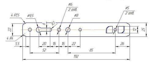 Анкерная пластина KBE(ТИСС) 70/190*1,2мм (1)
