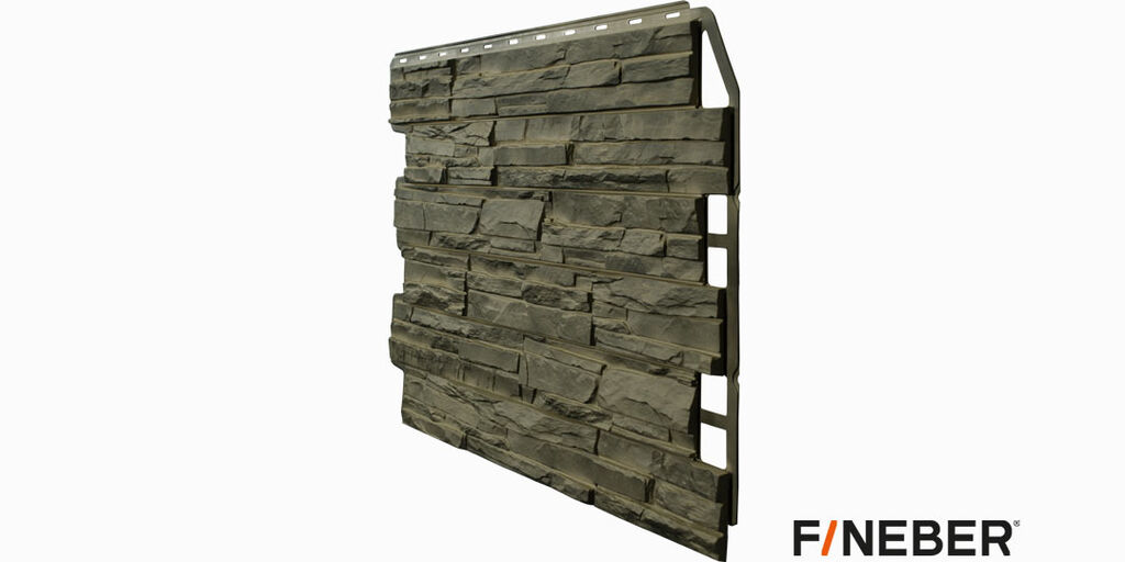 Фасадные панели FineBer Скол, дымчатый