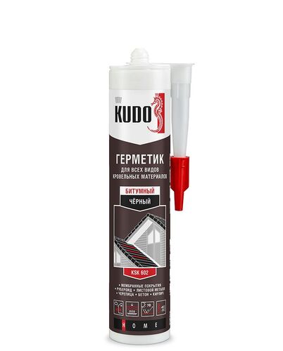 Изображение предварительного просмотра товара Герметик KUDO   битумный для кровли 280 мл(1уп - 12шт/ 1шт) №1