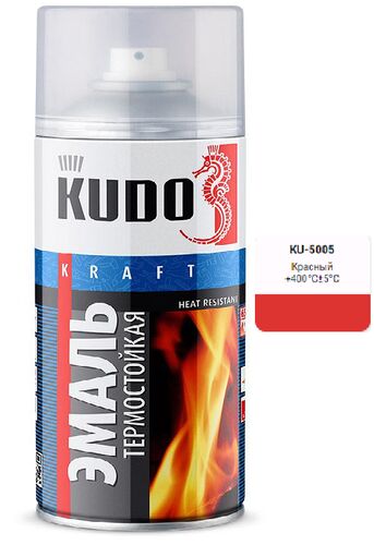 Эмаль термостойкая красная 520мл (1)